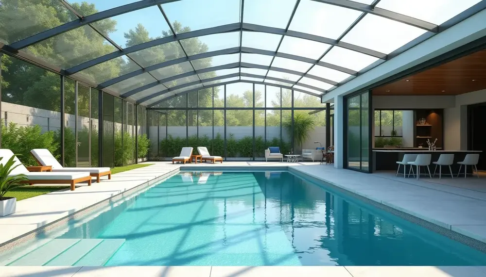 Vorteile einer luftgetragenen Poolüberdachung für Ihren Gartenpool